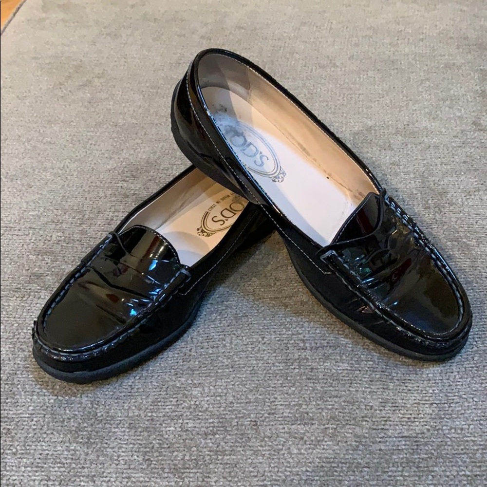 Women’s Tod’s Patent Leather Driving Loafers